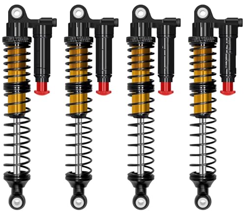 Stoßdämpfer RC Car Kompatibel Mit Axial Für SCX10 Für TRX4 Für TRX6 D90 1/10 RC Crawler Car Upgrade-Teile 110 Mm Ölstoßdämpfer Dämpfer(Gold) von QWHTYO