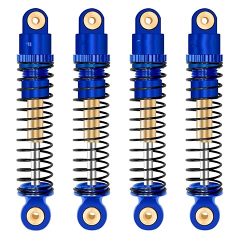 Stoßdämpfer RC Car Kompatibel Mit Axial Für SCX24 C10 Für JLU Für Deadbolt Für Gladiator Für Bronco RC-Autoteile, Aluminium-Stoßdämpfer Vorne Und Hinten(Red) von QWHTYO