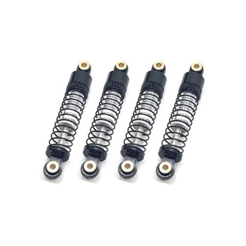 Stoßdämpfer RC Car Kompatibel Mit FMS Für FCX24 1/24 RC Crawler Auto Upgrade Teile Ersatz Zubehör Metall Öl Stoßdämpfer Dämpfer(Black) von QWHTYO