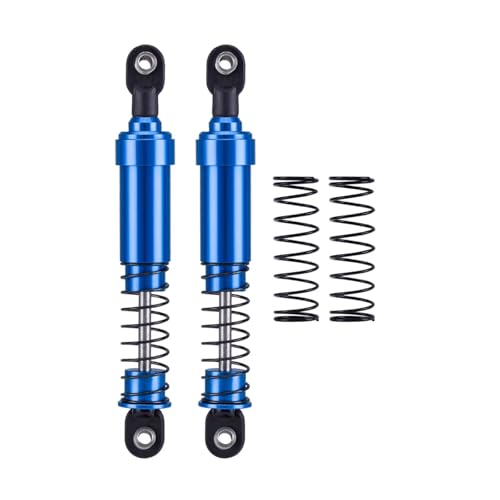 Stoßdämpfer RC Car Kompatibel Mit LCG Für SCX10 Für TRX4 Für Gamde 1/10 RC Crawler Car Aluminium Big Bore Stoßdämpfer 75mm Öldämpfer(Blue,105mm) von QWHTYO