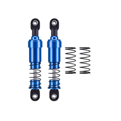 Stoßdämpfer RC Car Kompatibel Mit LCG Für SCX10 Für TRX4 Für Gamde 1/10 RC Crawler Car Aluminium Big Bore Stoßdämpfer 75mm Öldämpfer(Blue,85mm) von QWHTYO