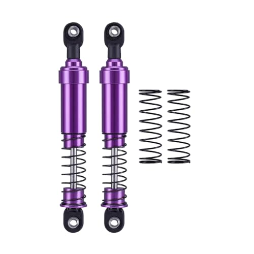 Stoßdämpfer RC Car Kompatibel Mit LCG Für SCX10 Für TRX4 Für Gamde 1/10 RC Crawler Car Aluminium Big Bore Stoßdämpfer 75mm Öldämpfer(Purple,105mm) von QWHTYO