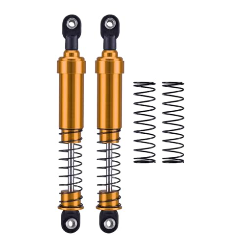 Stoßdämpfer RC Car Kompatibel Mit LCG Für SCX10 Für TRX4 Für Gamde 1/10 RC Crawler Car Aluminium Big Bore Stoßdämpfer 75mm Öldämpfer(Yellow,115mm) von QWHTYO