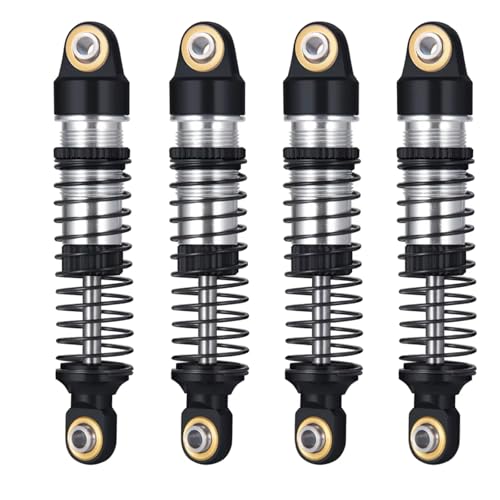 Stoßdämpfer RC Car Kompatibel Mit TRX-4M Für Bronco Für Defender 1/18 RC Crawler Auto Upgrade Teile Zubehör 4-teiliges Set Stoßdämpfer Dämpfer(Black) von QWHTYO