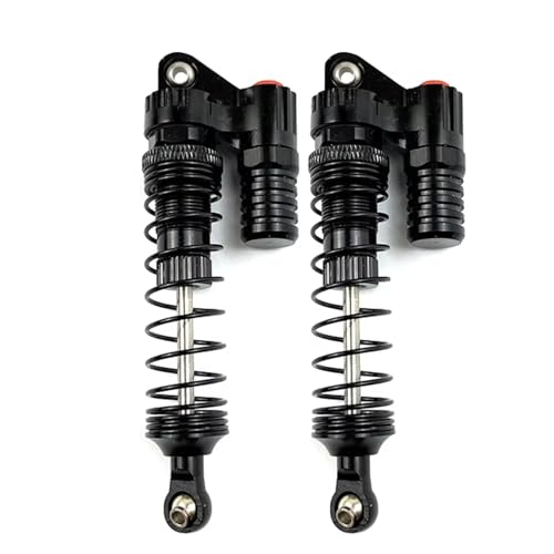 Stoßdämpfer RC Car Kompatibel Mit TRX4 Für Axial Für SCX10 90046 D90 KM2 Y05 1/10 RC Crawler Autoteile 2 STÜCKE 90 Mm Vollmetall-Stoßdämpfer Loch Zu Loch(Black) von QWHTYO