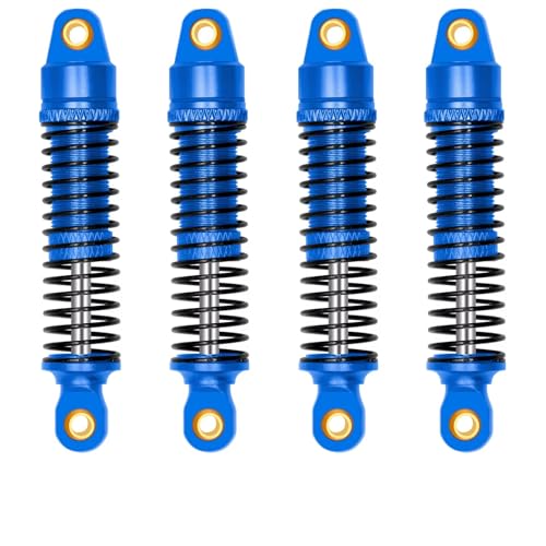 Stoßdämpfer RC Car Kompatibel Mit TRX4M Für Bronco Für Defender 1/18 RC-Auto-Upgrade-Teile. Ersetzen Sie 4 STÜCKE 50 Mm Stoßdämpfer Aus Aluminiumlegierung Für Federdämpfer(Blue) von QWHTYO