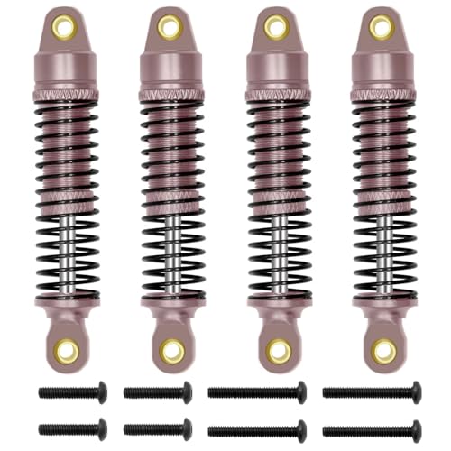 Stoßdämpfer RC Car Kompatibel Mit TRX4M Für Bronco Für Defender 1/18 RC-Auto-Upgrade-Teile. Ersetzen Sie 4 STÜCKE 50 Mm Stoßdämpfer Aus Aluminiumlegierung Für Federdämpfer(Brown) von QWHTYO