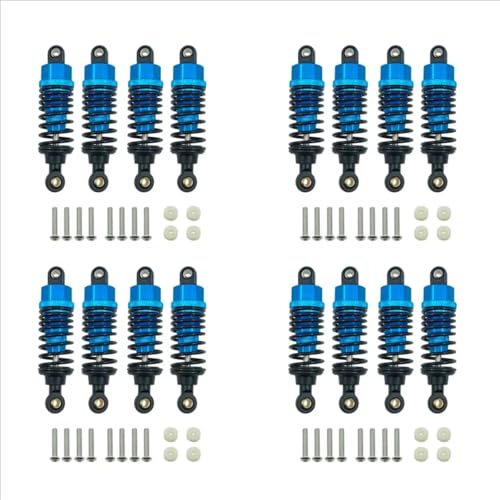 Stoßdämpfer RC Car Kompatibel Mit Tamiya Für TT01 Für TT02 1/10 RC-Auto-Upgrade-Teile Zubehör 16-teiliger Stoßdämpfer-Dämpfersatz Aus Aluminiumlegierung von QWHTYO