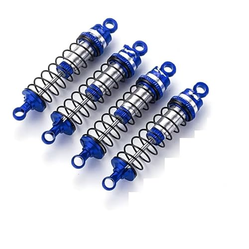 Stoßdämpfer RC Car Kompatibel Mit Traxxas Für Latrax Für Teton Für Desert Für Prerunner SST 1/18 RC Truck Car Upgrade-Teile 4-teiliger Stoßdämpfer Vorne Und Hinten(Blue) von QWHTYO