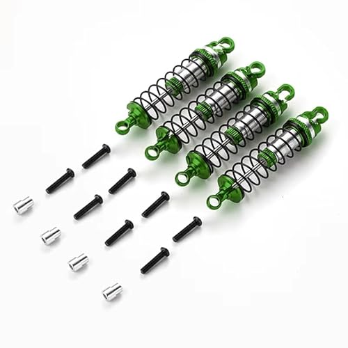 Stoßdämpfer RC Car Kompatibel Mit Traxxas Für Latrax Für Teton Für Desert Für Prerunner SST 1/18 RC Truck Car Upgrade-Teile 4-teiliger Stoßdämpfer Vorne Und Hinten(Green) von QWHTYO