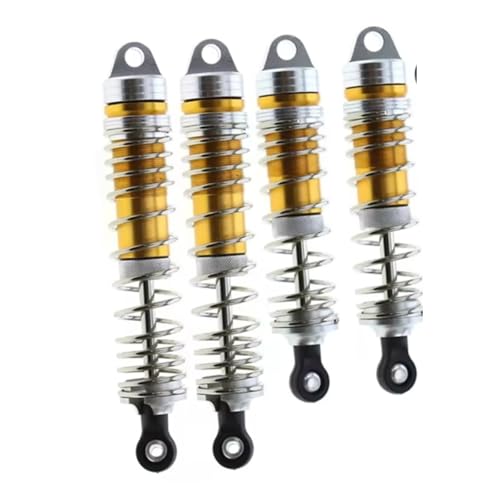 Stoßdämpfer RC Car Kompatibel Mit Traxxas Für Slash 4X4 Für VXL 2WD Für Rustler Für Stampede 1/10 RC-Auto-Upgrade-Teile, 4-teiliger Metall-Stoßdämpfer Vorne Und Hinten von QWHTYO