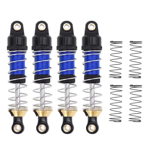 Stoßdämpfer RC Car Kompatibel Mit Traxxas Für TRX-4M Für JJRC C8801 AX-8560 1/18 RC Crawler Autoteile 4 Stück Stoßdämpfer Mit Gewinde Vorne Hinten Öldämpfer(Blue) von QWHTYO