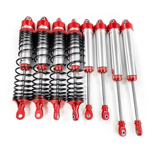 Stoßdämpfer RC Car Kompatibel Mit Traxxas Für UDR 1/7 RC-Auto-Upgrade-Teile, Ersatzzubehör, 8-teiliger Stoßdämpfer Aus Aluminiumlegierung Vorne Und Hinten(Red) von QWHTYO