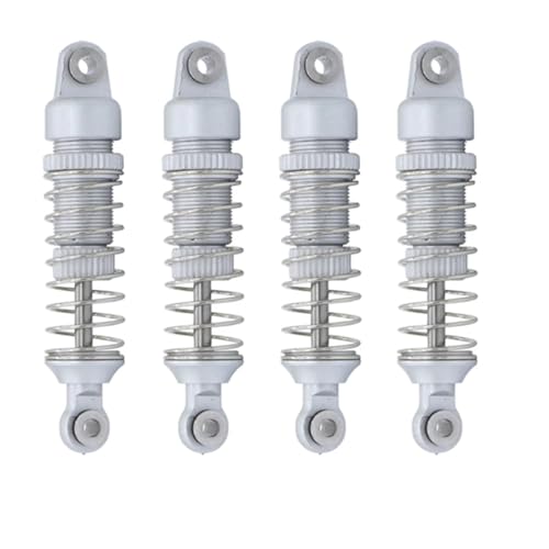 Stoßdämpfer RC Car Kompatibel Mit Trx4m 1/18 RC-Auto-Upgrade-Teile, Ersatzzubehör, 4-teiliger Stoßdämpfer Aus Aluminiumlegierung Vorne(Silver) von QWHTYO