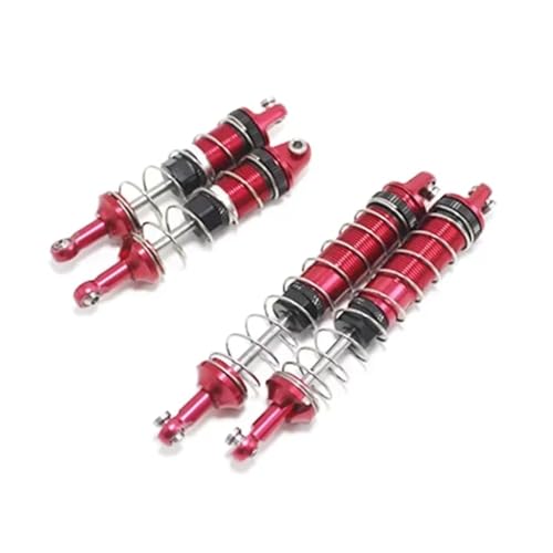 Stoßdämpfer RC Car Kompatibel Mit WLtoys 12428 12423 1/12 RC Crawler Car Upgrade-Teilezubehör Metallölgefüllter Stoßdämpfer Vorne Hinten(Red) von QWHTYO