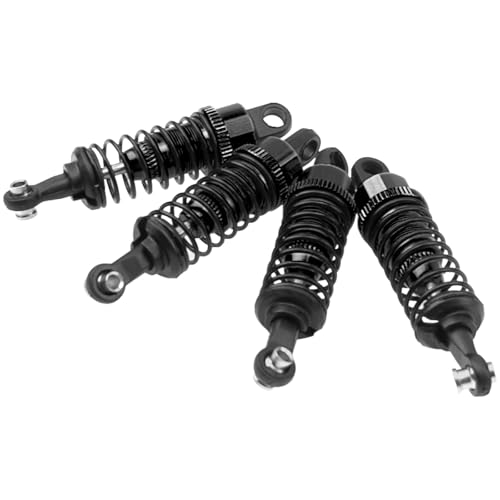 Stoßdämpfer RC Car Kompatibel Mit WLtoys A949 A959 A969 A979 K929 1/18 Fernbedienungsauto-Upgrade-Teile 4er-Pack 55-mm-Stoßdämpfer(Black) von QWHTYO