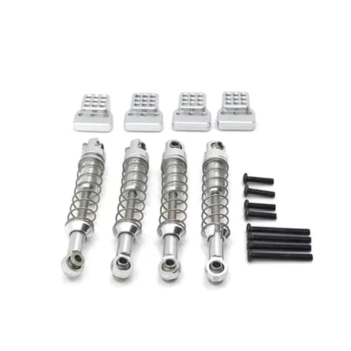 Stoßdämpfer RC Car Kompatibel Mit WPL Für MN D90 D91 MN45 MN96 MN99 Für MN99S C14 C24 C34 C44 RC-Autoteile, Stoßdämpfer Aus Aluminiumlegierung(Silver) von QWHTYO