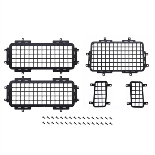 Zubehör Teile RC Autos Kompatibel Mit MN D90 Für MN98 Für MN99S 1/12 RC-Auto-Upgrade-Teile, Rückseite Aus Stahl, Stereoskopisches Fensternetz, Schutznetz von QWHTYO