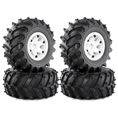 Zubehör Teile RC Autos Kompatibel Mit SCX10 Für Traxxas Für HIMOTO Für HSP 1/10 RC Monster Truck, Für Buggy-Autos, Upgrade-Teile, 4 Stück, 12 Mm Sechskantrad, 128 Mm Reifen von QWHTYO