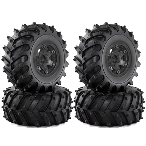 Zubehör Teile RC Autos Kompatibel Mit SCX10 Für Traxxas Für HIMOTO Für HSP 1/10 RC Monster Truck, Für Buggy-Autos, Upgrade-Teile, 4 Stück, 12 Mm Sechskantrad, 128 Mm Reifen von QWHTYO