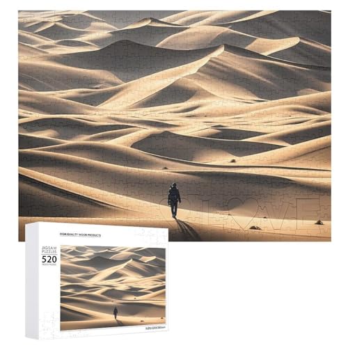 Puzzle für Erwachsene, 520 Teile, einsame Wüste, herausforderndes Puzzle, Holzpuzzle, perfekt für Spieleabende, fertige Puzzle-Größe ist 50,5 x 38,1 cm Puzzle für Erwachsene, 520 Teile, einsame Wüste, herausforderndes Puzzle, Holzpuzzle, perfekt für Spieleabende, fertige Puzzle-Größe ist 50,5 x 38,1 cm von QWJKM