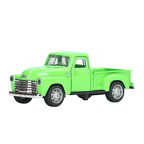 Diecast Modellauto 1:32 – Realistische Pickup Truck Miniatur mit beweglichen Türen + Handgefertigt für Kinder, Sammler und Dekoration (Gelb) von QWUUYEC