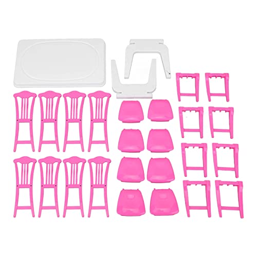 Dollhouse Esstisch Stuhl Set – Hochwertige 1:16 Miniaturmöbel + Lebendige Designs für unvergessliche Momente in Puppenhäusern von QWUUYEC
