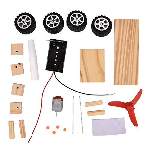Holz DIY Windkraftwagen – Umweltfreundliches und sicheres Bastelspielzeug + Fördert die Kreativität und das technische Verständnis bei Kindern + Ideal für schulische Projekte u von QWUUYEC