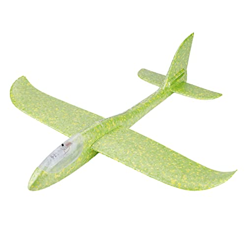 QWUUYEC Flying Mini werfen gleiter glänzender Nacht Flugzeug Handzeughand -Flugzeug -Flugzeugmodell für Kinder und Jugendliche (Grün) von QWUUYEC