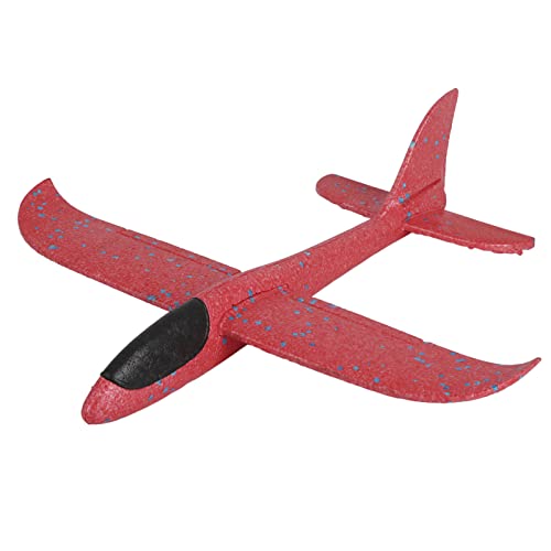 QWUUYEC Flying Mini werfen gleiter glänzender Nacht Flugzeug Handzeughand -Flugzeug -Flugzeugmodell für Kinder und Jugendliche (Rot) von QWUUYEC