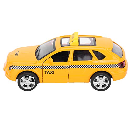 QWUUYEC Realistisches Taxiauto -Modell - Legierungsmaterial Sammlerstück, leichte Klangrückverbrauchsfunktion, und Dekor für Erwachsene und Kinder, langlebiger lackierter Finish (Type 2) von QWUUYEC