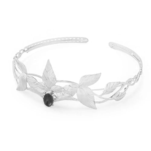 QWWQYDY Kopfschmuck Elfen Goldenes Blatt-Stirnband, Kristall-Elfenkrone, verstellbares Kostüm, Damen-Kopfbedeckung for Halloween(C9) von QWWQYDY