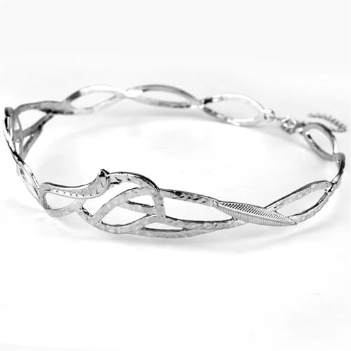 QWWQYDY Kopfschmuck Elfen Vintage Elfenkönig Der Elf Elfenkranz Kostümzubehör Haarschmuck Schmuck(Ancient sliver) von QWWQYDY