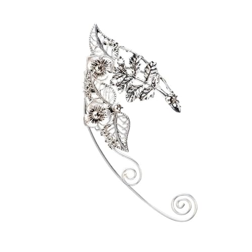 QWWQYDY Kopfschmuck Elfen Wald Splitter Fee Kopfschmuck Wald Zweig Stirnband Elf Ohr Manschetten Krone Stirnband Ohrringe Zubehör for Cosplay Dekoration(S10 one piece right) von QWWQYDY