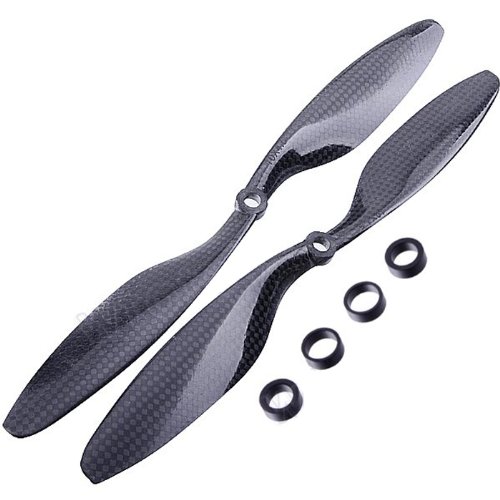 QWinOut 3k Carbon Fiber Propeller Cw CCW 8045 8047 9047 1045 1047 1147 1238 1245 1447 1555 CF Props for RC Quadcopter Hexacopter Multi Rotor UFO (1045,1 Pair) von QWinOut