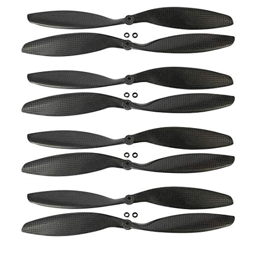 QWinOut 3k Carbon Fiber Propeller Cw CCW 8045 8047 9047 1045 1047 1147 1238 1245 1447 1555 CF Props for RC Quadcopter Hexacopter Multi Rotor UFO (8045, 4 Pairs) von QWinOut