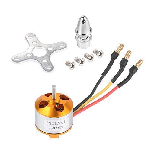 QWinOut A2212 2200KV Brushless Outrunner Motor with Mounts 6T for DIY RC Aircraft Plane Multi-Copter Quadcopter Drone (1 Pcs) von QWinOut