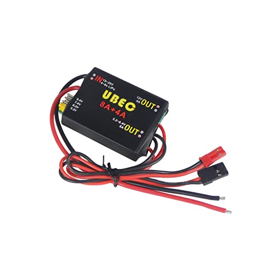 QWinOut UBEC-8A 2S-6S 6-36V BEC DUAL UBEC 8A/16A 5.2/6.0/7.4v/8.4v Servo Separate Power Supply RC Car Airplane Robot (DUAL UBEC) von QWinOut