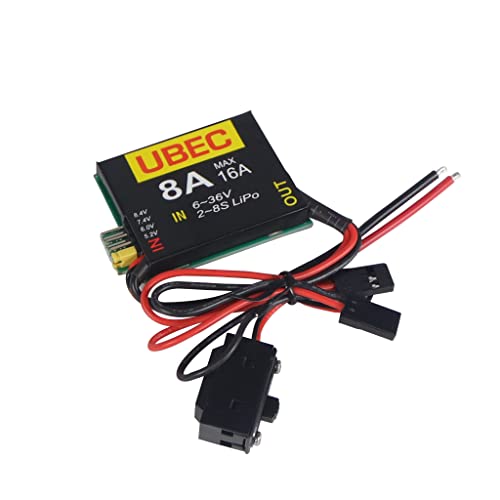 QWinOut UBEC-8A 2S-6S 6-36V BEC DUAL UBEC 8A/16A 5.2/6.0/7.4v/8.4v Servo Separate Power Supply RC Car Airplane Robot (UBEC 8A) von QWinOut