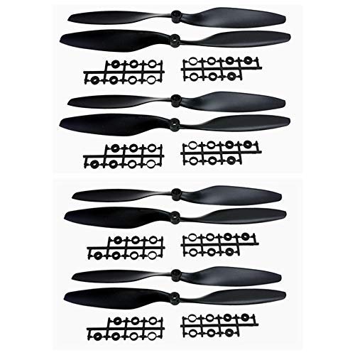 QWinOut 1Pair 10x4.5 1045 1045R CW CCW Propeller Plastic Props Black Compatible for DJI F450 500 F550 FPV Multi-Copter RC Quadcopter Drone (4 Pairs) von QWinOut
