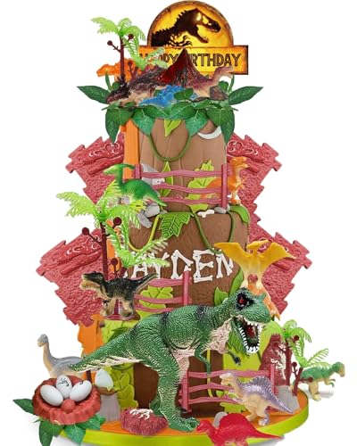 QXNDXQ 38PCS Dinosaurier Kuchen Deko, Dino Cake Topper Geburtstag, Dino Tortendeko, Kuchendekorationen für Dino Geburtstagsfeiern, Dinosaurier-Themenpartys, Wilde Dschungelparty QXNDXQ 38PCS Dinosaurier Kuchen Deko, Dino Cake Topper Geburtstag, Dino Tortendeko, Kuchendekorationen für Dino Geburtstagsfeiern, Dinosaurier-Themenpartys, Wilde Dschungelparty von QXNDXQ