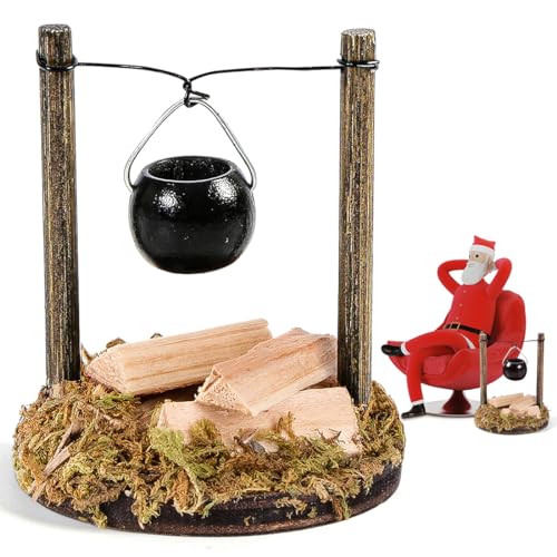 Miniatur Wichtel Zubehör Weihnachten, Wichtelzubehör 1/12 Wichteltür Zubehör Lagerfeuer Mini Kessel Brennholz Feuerstelle Kamin Miniatur Deko, Weihnachtswichtel Zubehör Lagerfeuer Miniatur Wichtel Zubehör Weihnachten, Wichtelzubehör 1/12 Wichteltür Zubehör Lagerfeuer Mini Kessel Brennholz Feuerstelle Kamin Miniatur Deko, Weihnachtswichtel Zubehör Lagerfeuer von QXRXN