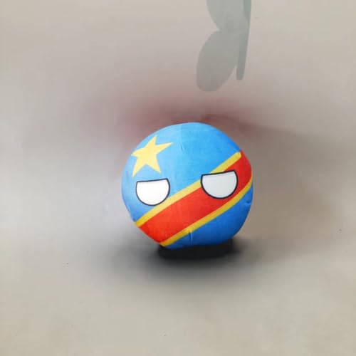 QXXKJDF 7,9 Zoll, 3,9 Zoll, Country Ball, Ecuador, Frankreich, Spanien, Kanada, Kongo, Plüschtiere, Country Bälle(DRC,7.8in) von QXXKJDF
