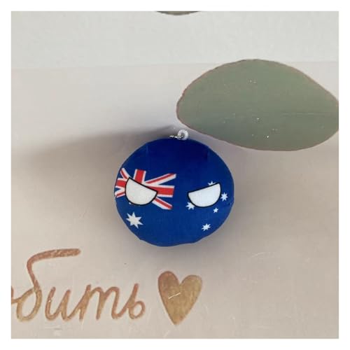 QXXKJDF 7,9 Zoll, 3,9 Zoll Polnischer Ball, Country Ball, Pakistan, Frankreich, Kanada, EU, Plüschtier, Country Balls, (Australia,7.8in) von QXXKJDF