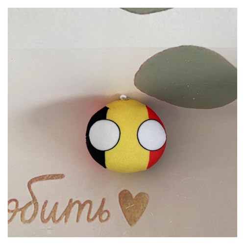 QXXKJDF 7,9 Zoll, 3,9 Zoll Polnischer Ball, Country Ball, Pakistan, Frankreich, Kanada, EU, Plüschtier, Country Balls, (Belgium,3.7in) von QXXKJDF