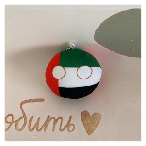 QXXKJDF 7,9 Zoll, 3,9 Zoll Polnischer Ball, Country Ball, Pakistan, Frankreich, Kanada, EU, Plüschtier, Country Balls, (Dubai,7.8in) von QXXKJDF