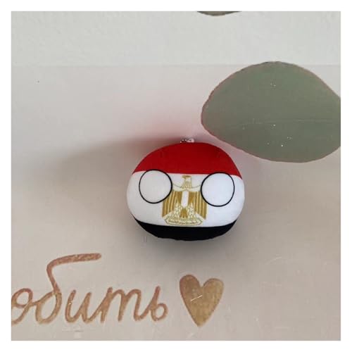 QXXKJDF 7,9 Zoll, 3,9 Zoll Polnischer Ball, Country Ball, Pakistan, Frankreich, Kanada, EU, Plüschtier, Country Balls, (Egypt,7.8in) von QXXKJDF