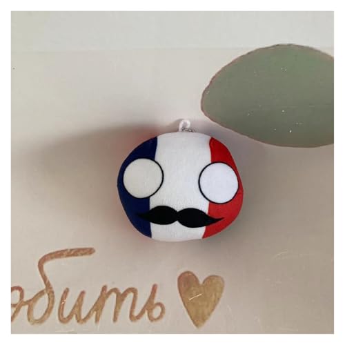 QXXKJDF 7,9 Zoll, 3,9 Zoll Polnischer Ball, Country Ball, Pakistan, Frankreich, Kanada, EU, Plüschtier, Country Balls, (France,3.7in) von QXXKJDF