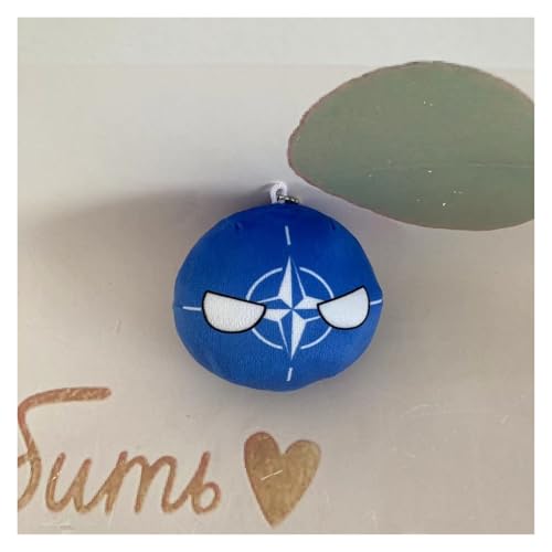 QXXKJDF 7,9 Zoll, 3,9 Zoll Polnischer Ball, Country Ball, Pakistan, Frankreich, Kanada, EU, Plüschtier, Country Balls, (NATO,7.8in) von QXXKJDF