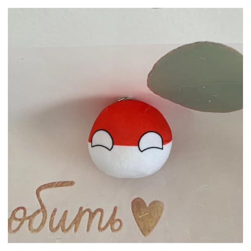 QXXKJDF 7,9 Zoll, 3,9 Zoll Polnischer Ball, Country Ball, Pakistan, Frankreich, Kanada, EU, Plüschtier, Country Balls, (Poland,7.8in) von QXXKJDF